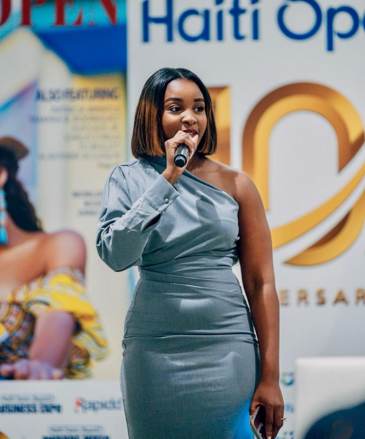 Pascale Belony hosting the Haiti Open Business Exposition